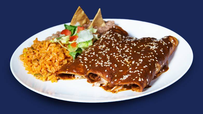 Order Mole Enchiladas food online from Taco Palenque store, San Antonio on bringmethat.com