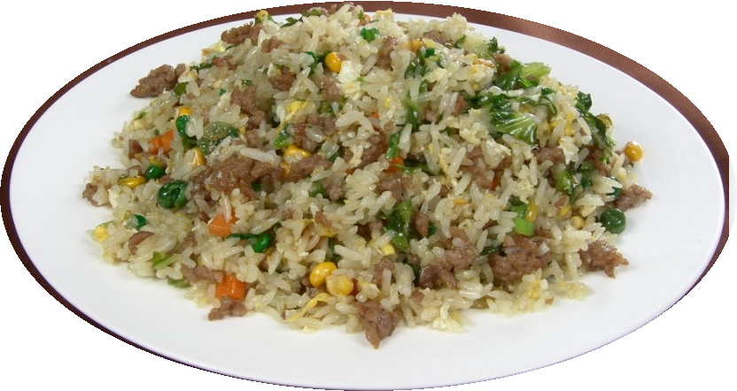 Order K14. Beef Fried Rice 生炒牛肉飯 food online from Hing Lung Cafe store, South San Francisco on bringmethat.com