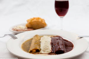 Order Enchiladas Three Amigos food online from Azul Tequila Taqueria & Cantina Lounge store, Peachtree City on bringmethat.com