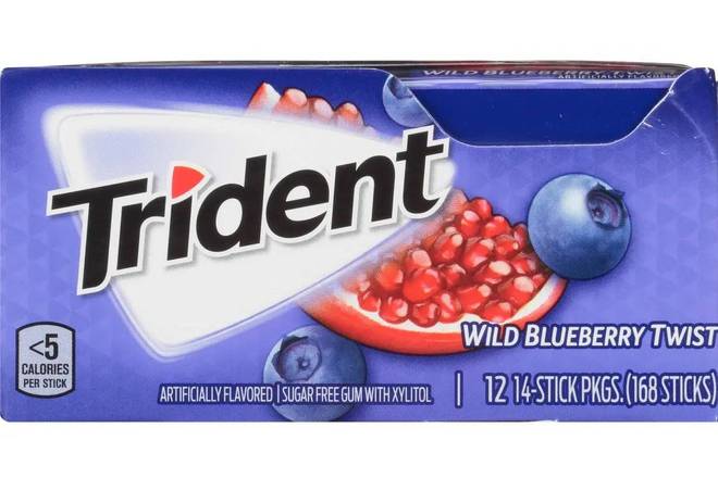 Order Trident Wild Blueberry Twist 14 Pcs  food online from Pit Stop Liquor Mart store, El Monte on bringmethat.com