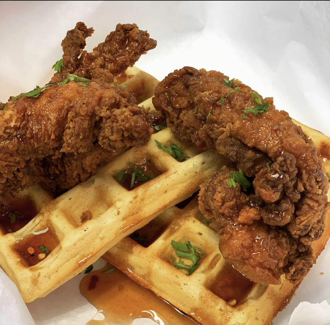 Order Chicken & Waffles food online from Trap Fusion store, Memphis on bringmethat.com