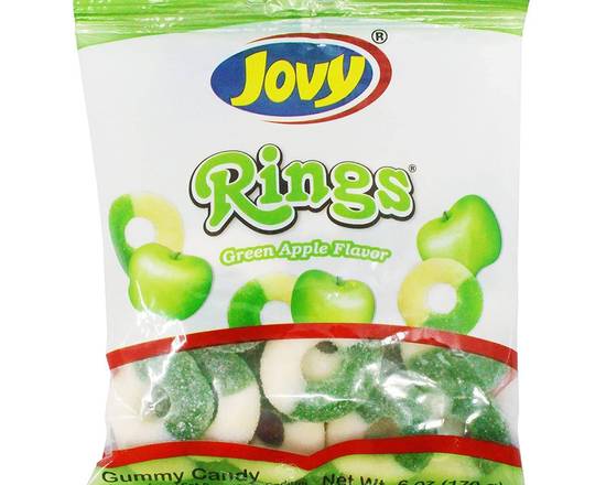 Order Jovy Rings Green Apple Flavor 6oz food online from Central Liquor Market store, Los Angeles on bringmethat.com