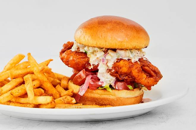 Order Nashville Hot Chicken Sandwich food online from Fish City Grill store, Houston on bringmethat.com