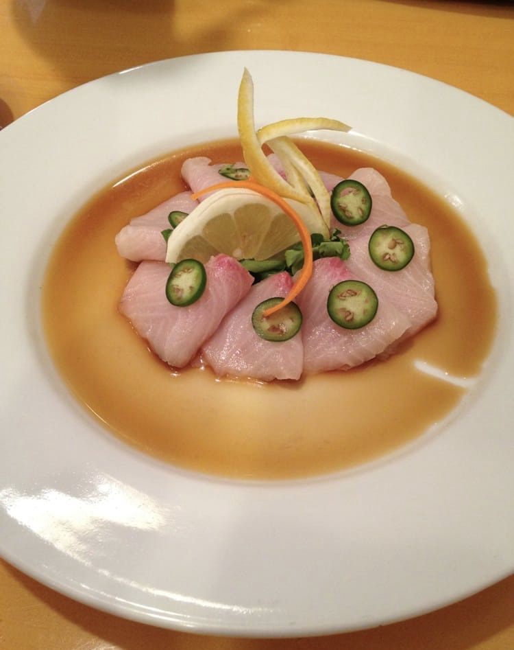 Order Yellowtail Carpaccio food online from Sushi House store, Los Angeles on bringmethat.com