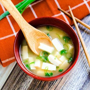 Order Miso Soup food online from Oyama Sushi & Steakhouse store, Cedar Rapids on bringmethat.com