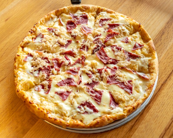 Order The Reuben Pizza food online from Chatham Tap store, Indianapolis on bringmethat.com