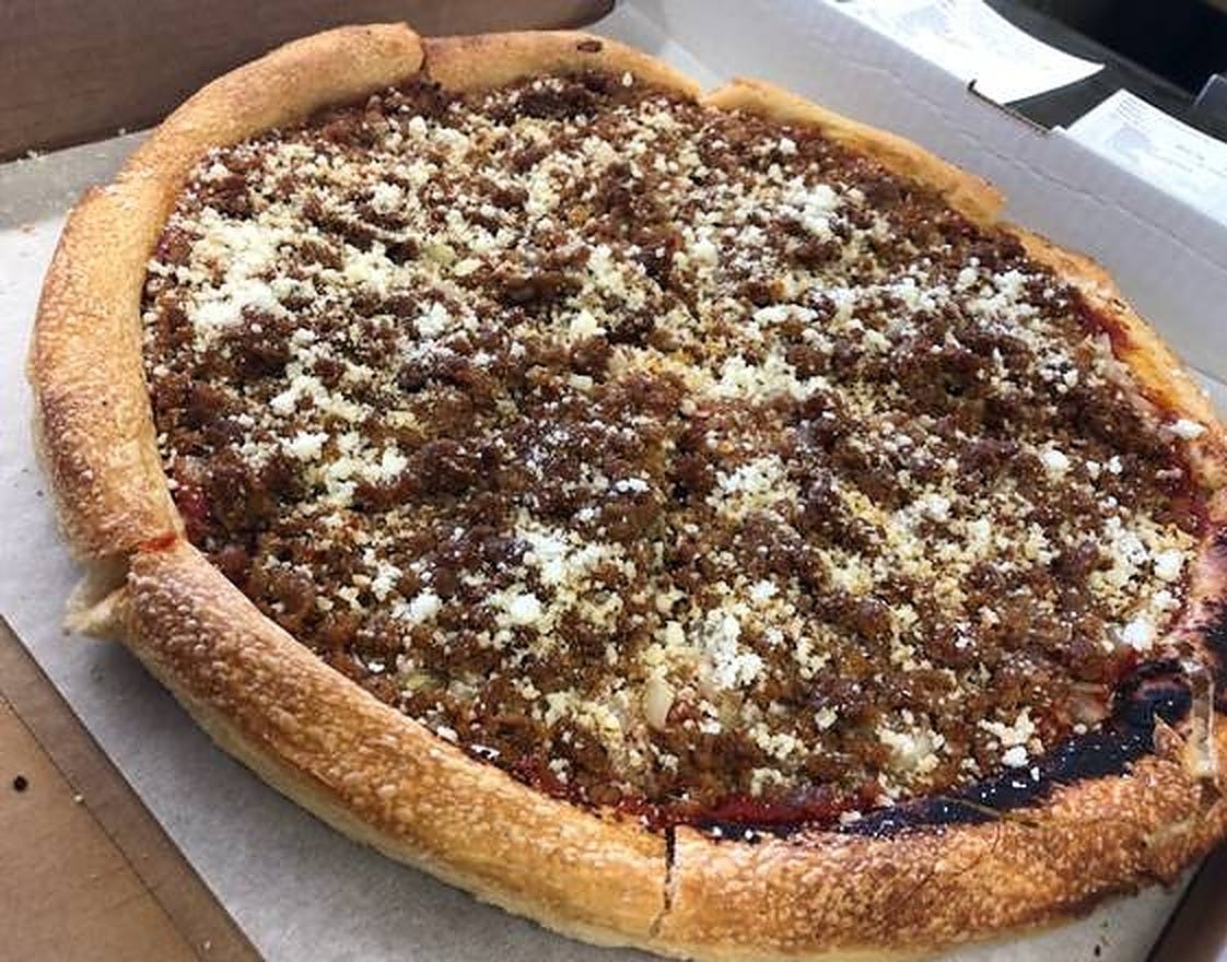 Order Mrs. Lou Pizza - Medium 12'' (8 Slices) food online from Cornersburg Pizza store, Boardman on bringmethat.com