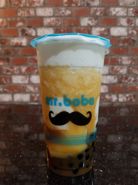 Order 4. Caramel, Pudding and Boba Frosty Milk food online from Mr Boba store, Los Angeles on bringmethat.com