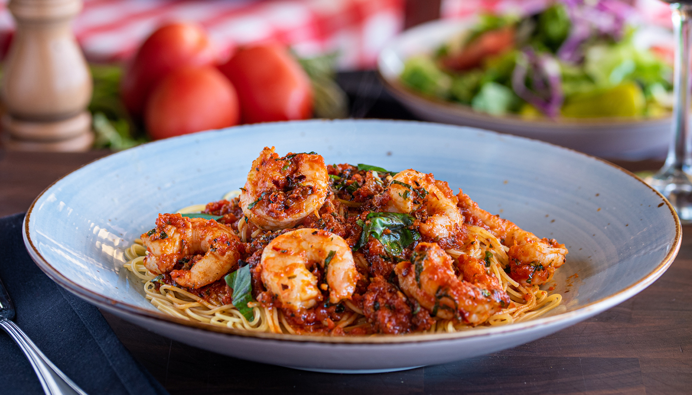 Order Shrimp fra Diavolo  food online from Russo's Pizza store, Austin on bringmethat.com