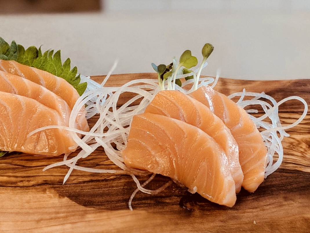 Order 9 Pieces SalmonSashimi food online from Shinsen store, New York on bringmethat.com