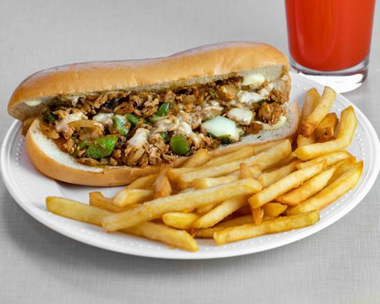 Order Philly Cheesesteak Sandwich food online from Wings R King Express store, Birmingham on bringmethat.com