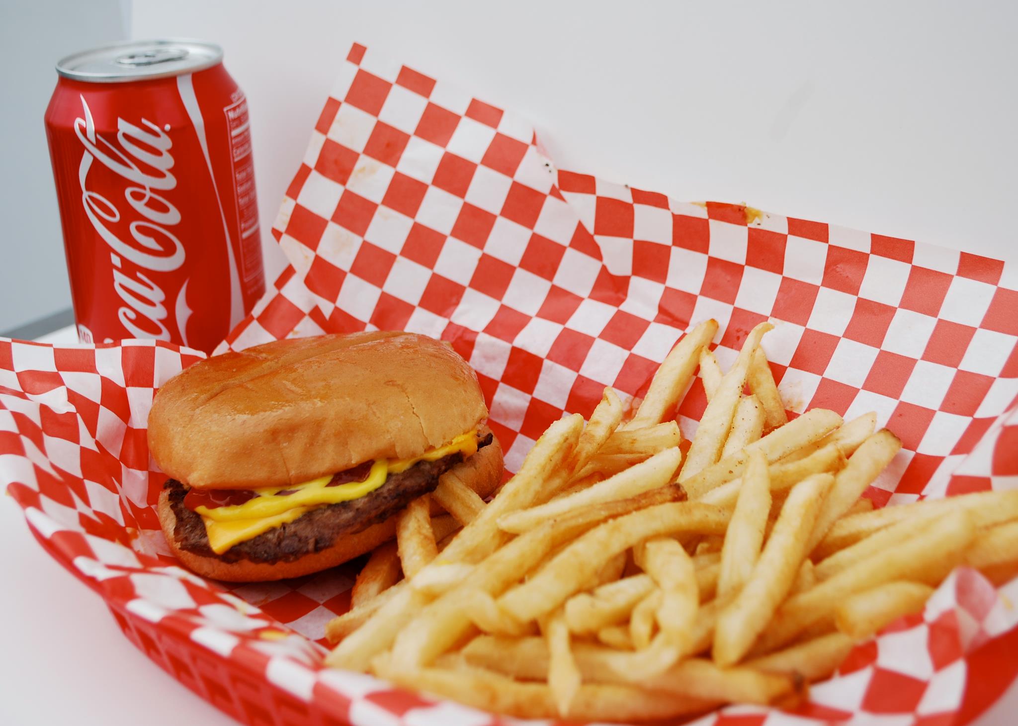Order 1. Slider, French Fries and Drink Combo Meal food online from Little Brothers Burgers store, Royal Oak on bringmethat.com