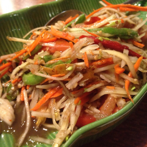 Order Papaya Salad food online from Chaba Thai Kitchen store, San Diego on bringmethat.com
