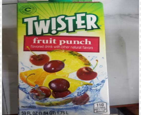 Order Twister Fruit Punch Juice (59 fl oz) food online from W Z Food Market store, Roosevelt on bringmethat.com
