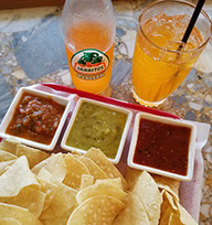 Order Tortilla Chips & 3 House Salsas food online from Spare No Rib store, St. Louis on bringmethat.com