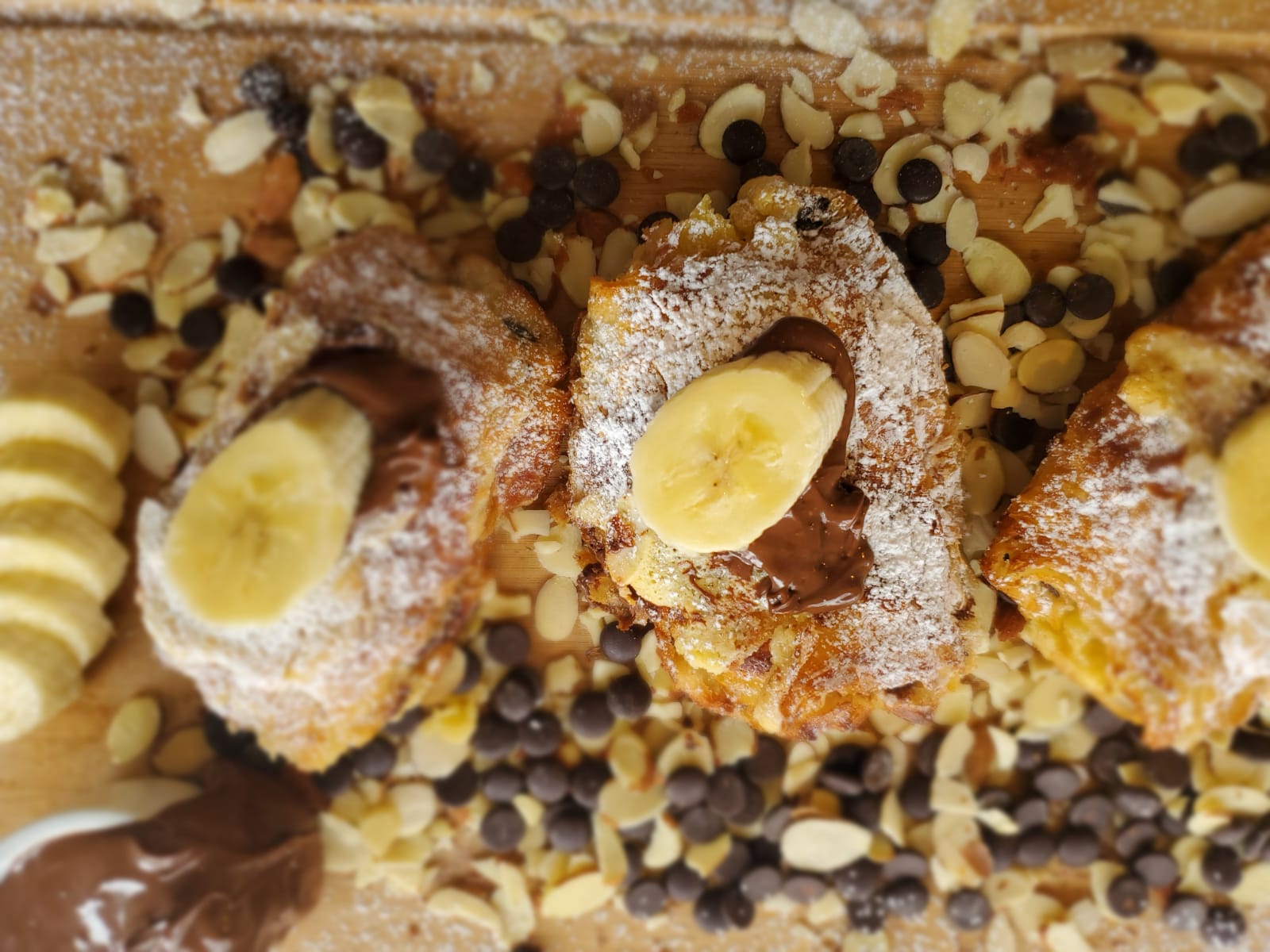 Order Banana-Nutella Almond Croissant food online from Patisserie Florentine store, Englewood on bringmethat.com