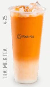 Order Thai Milk Tea food online from Pink Pig Boba & Pizza store, Anaheim on bringmethat.com