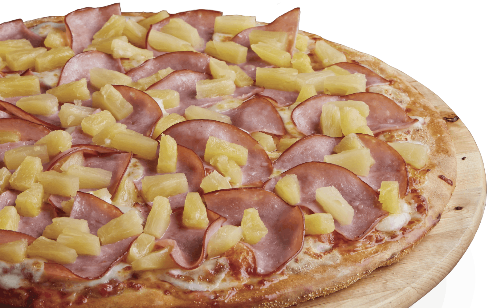 Order Gluten Free Hawaiian Delight Pizza - Medium 12" (8 Slices) food online from Pizza Guys store, Lincoln on bringmethat.com