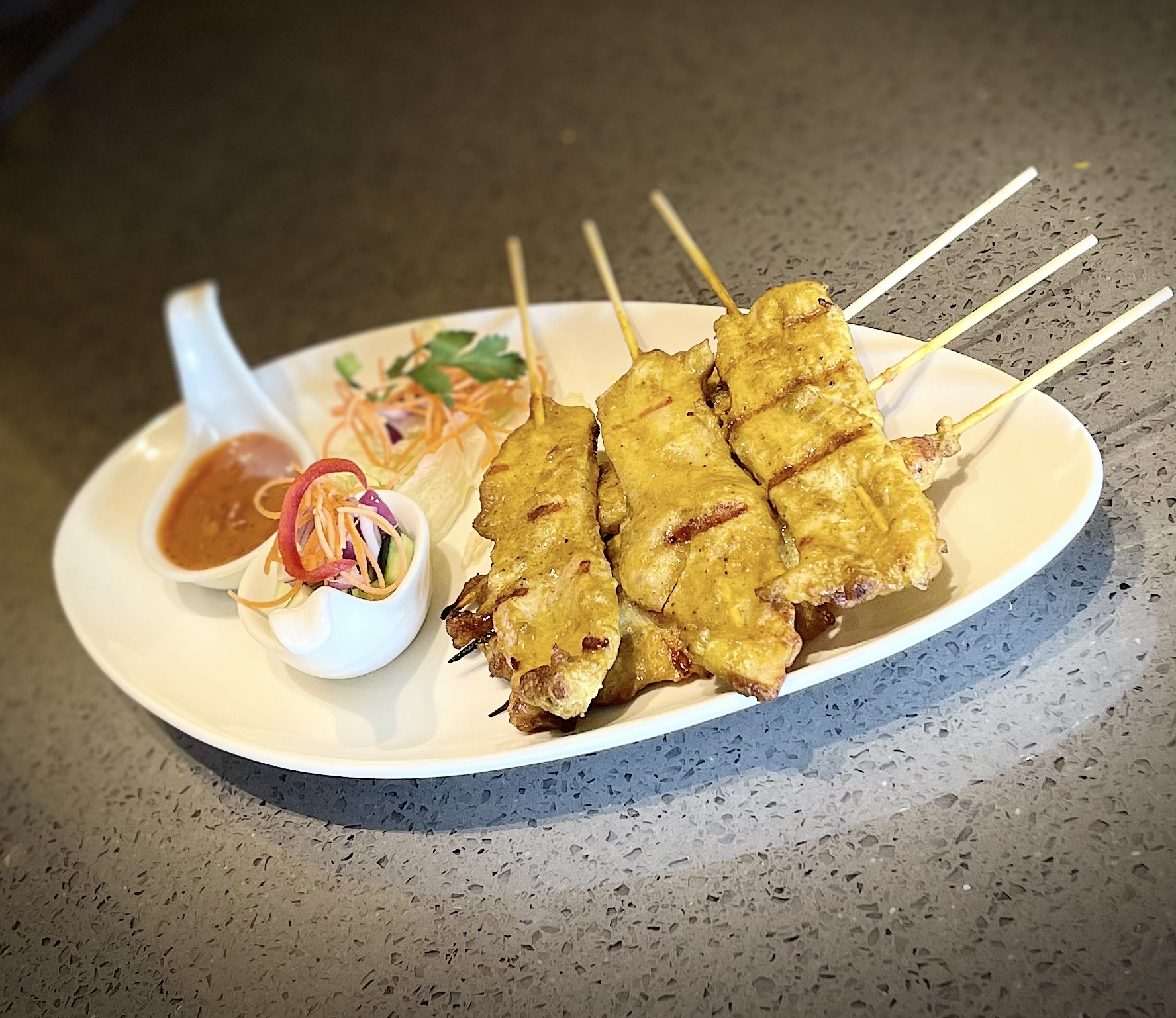 Order Satay Plate ( 5 ) food online from Mango Thai Cuisine in Plano store, Plano on bringmethat.com
