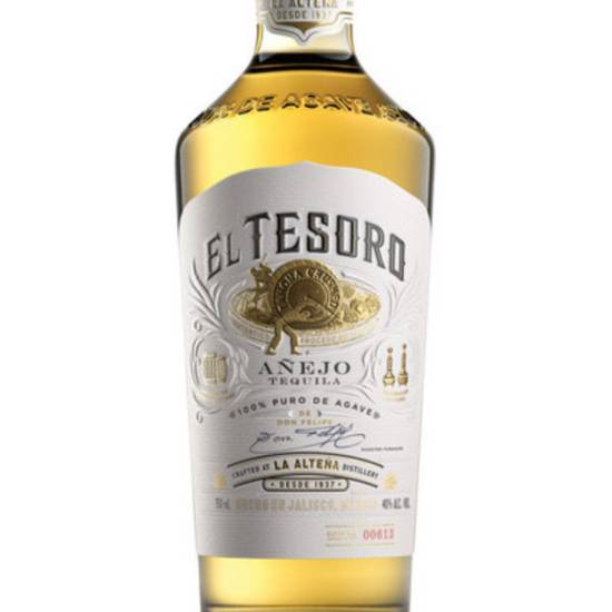 Order El Tesoro Tequila Anejo - 750mL food online from Rowland Heights Liquor store, Rowland Heights on bringmethat.com