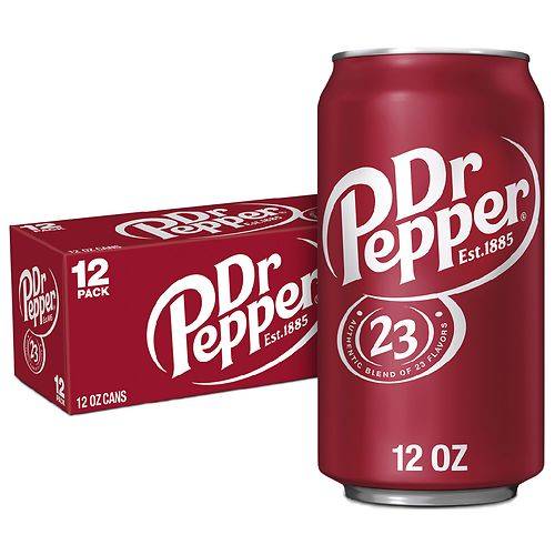 Order Dr Pepper Soda - 12.0 oz x 12 pack food online from Walgreens store, Bolingbrook on bringmethat.com