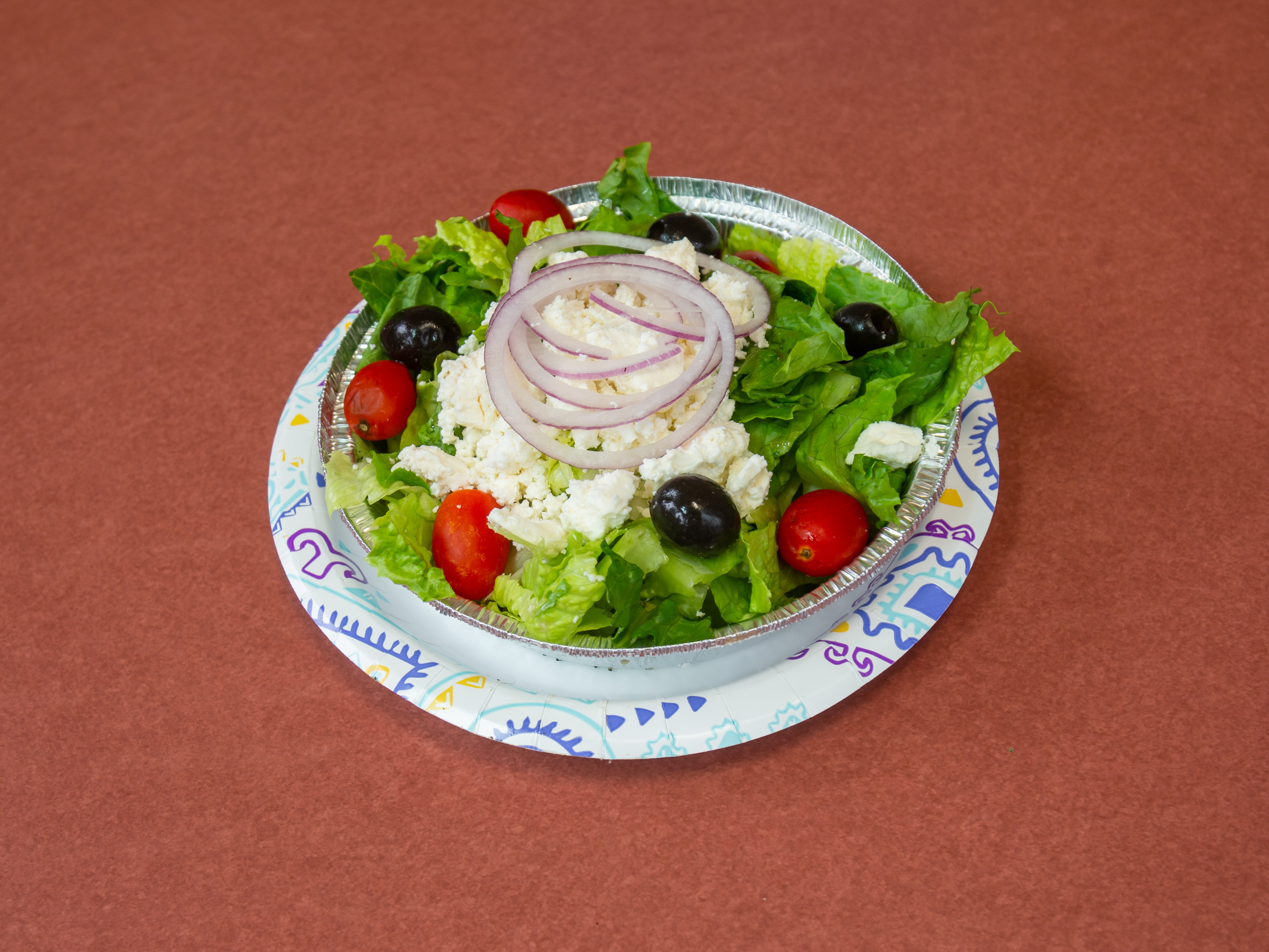 Order Greek Salad food online from Bagels N Brunch Deli store, Islip Terrace on bringmethat.com