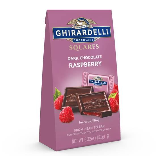 Order Ghirardelli Chocolate Squares Dark & Raspberry (6.38 oz) food online from Rite Aid store, Eugene on bringmethat.com