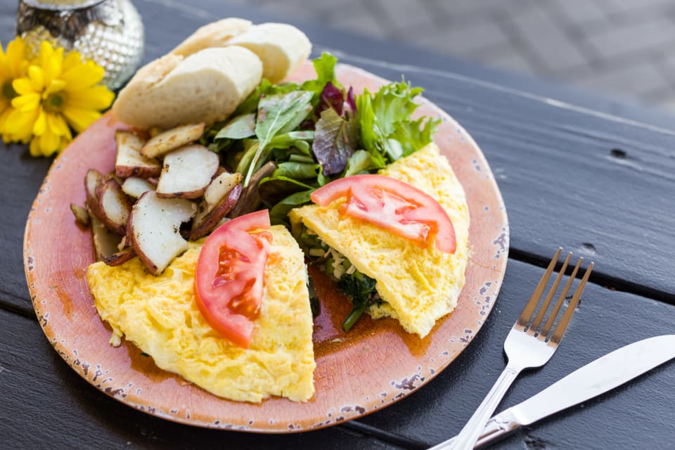 Order The Veggie Omelet food online from Yellow Vase store, Costa Mesa on bringmethat.com