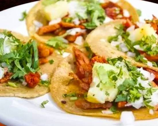 Order Pastor tacos  food online from Wings & Burgers To Go store, Denver on bringmethat.com