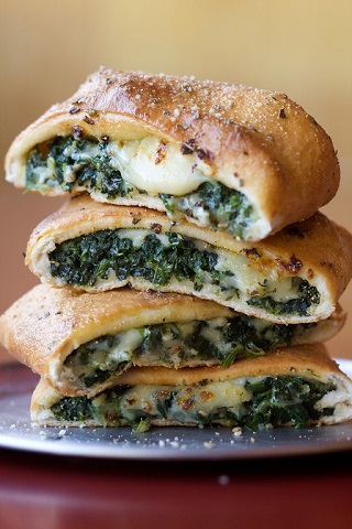Order Garlic Spinach Stromboli food online from DoubleDave's Pizzaworks - San Angelo store, San Angelo on bringmethat.com