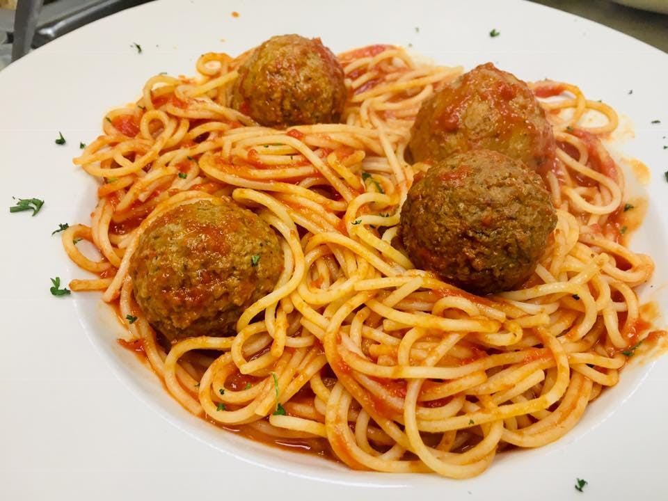 Order Spaghetti with Meatballs - Pasta food online from Mama Pizza III store, Coplay on bringmethat.com