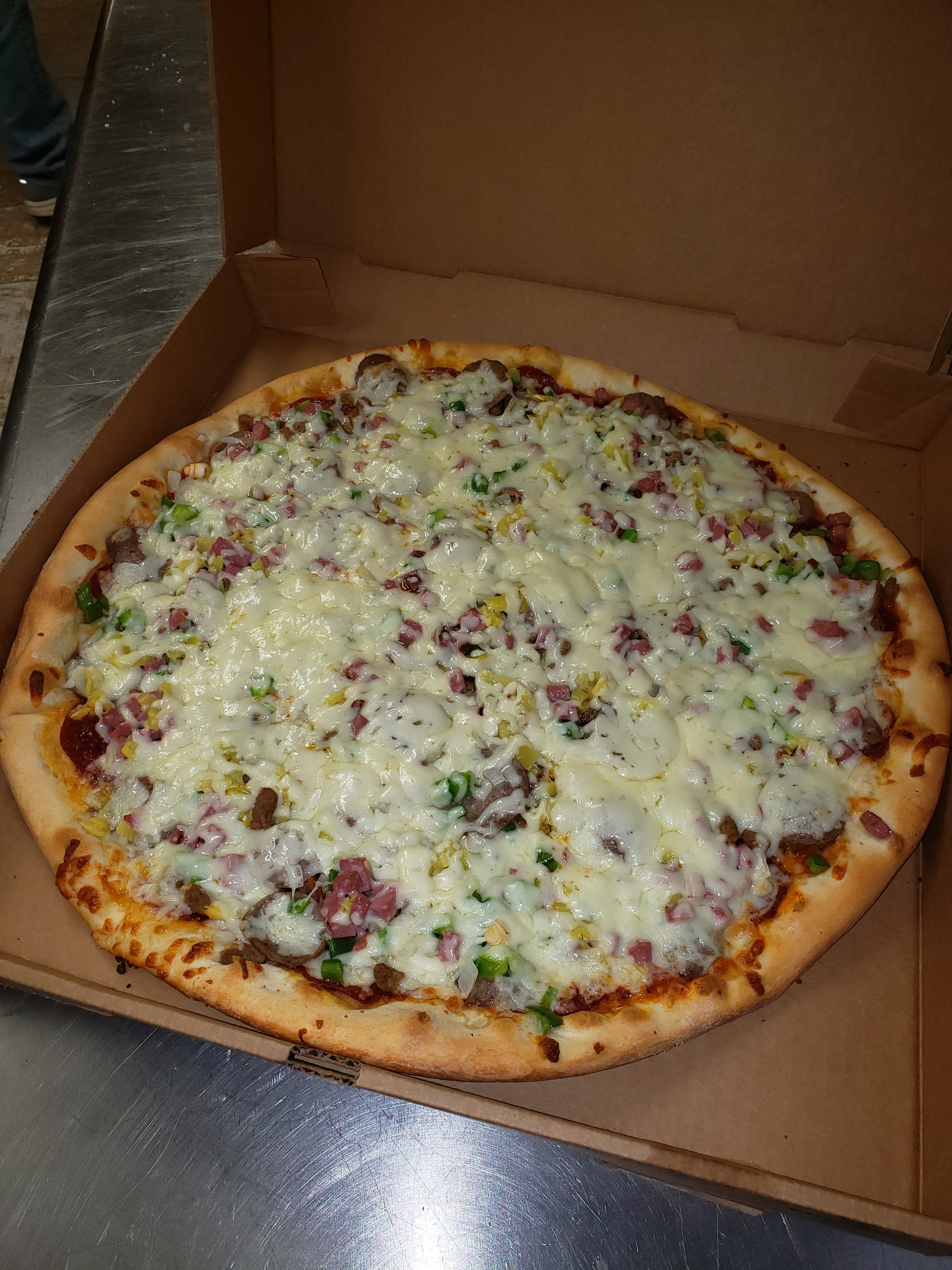 Order Meat Lovers Pizza - Small 10" food online from Aly's Family Italian Restaurant store, Christiansburg on bringmethat.com