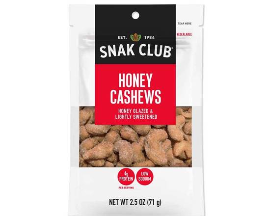 Order Snak Club Honey Cashews 2.5 oz food online from Central Liquor Market store, Los Angeles on bringmethat.com