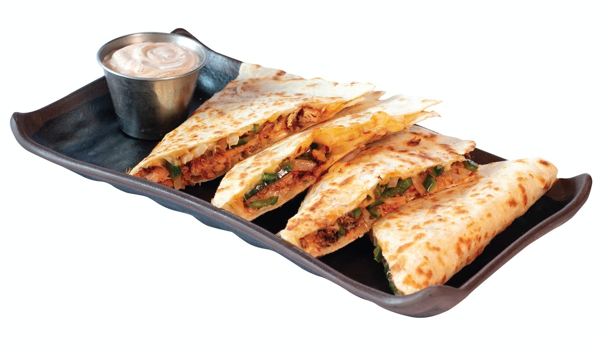 Order NEW! Adobo Chicken Quesadilla food online from Hopcat store, East Lansing on bringmethat.com