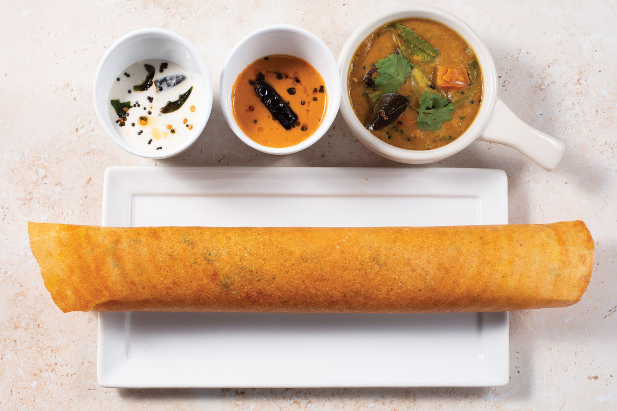 Order 23. Masala Dosa food online from Tulsi Indian Eatery store, Los Angeles on bringmethat.com
