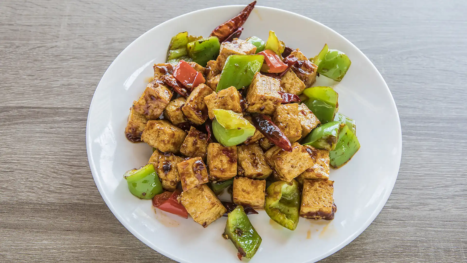 Order Kung Pao Tofu food online from Wok Express store, Lake Forest on bringmethat.com