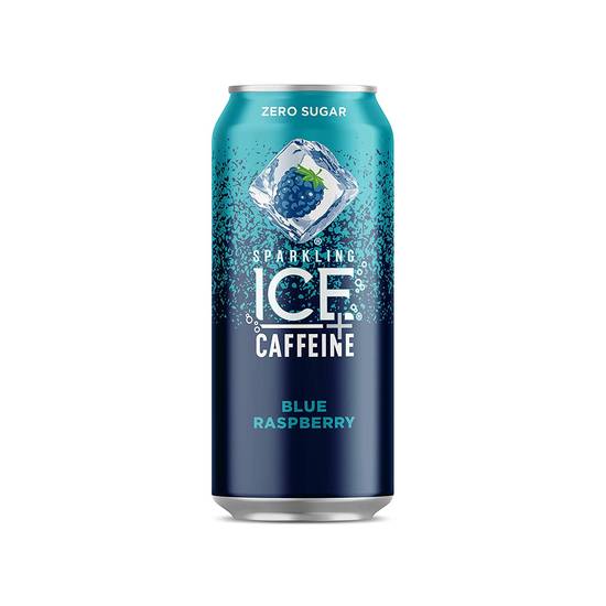 Order Sparkling Ice +Caffeine Blue Raspberry Sparkling Water food online from Deerings Market store, Traverse City on bringmethat.com