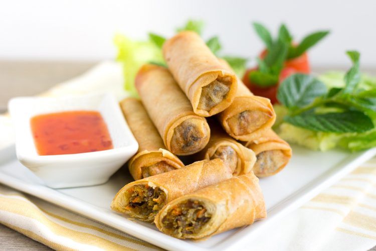 Order A02. Fried Egg Rolls (4pcs) food online from Pho Vieng store, Fort Worth on bringmethat.com