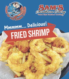 Order 19. 6 Jumbo Shrimp food online from Sam Southern Eatery store, Sapulpa on bringmethat.com