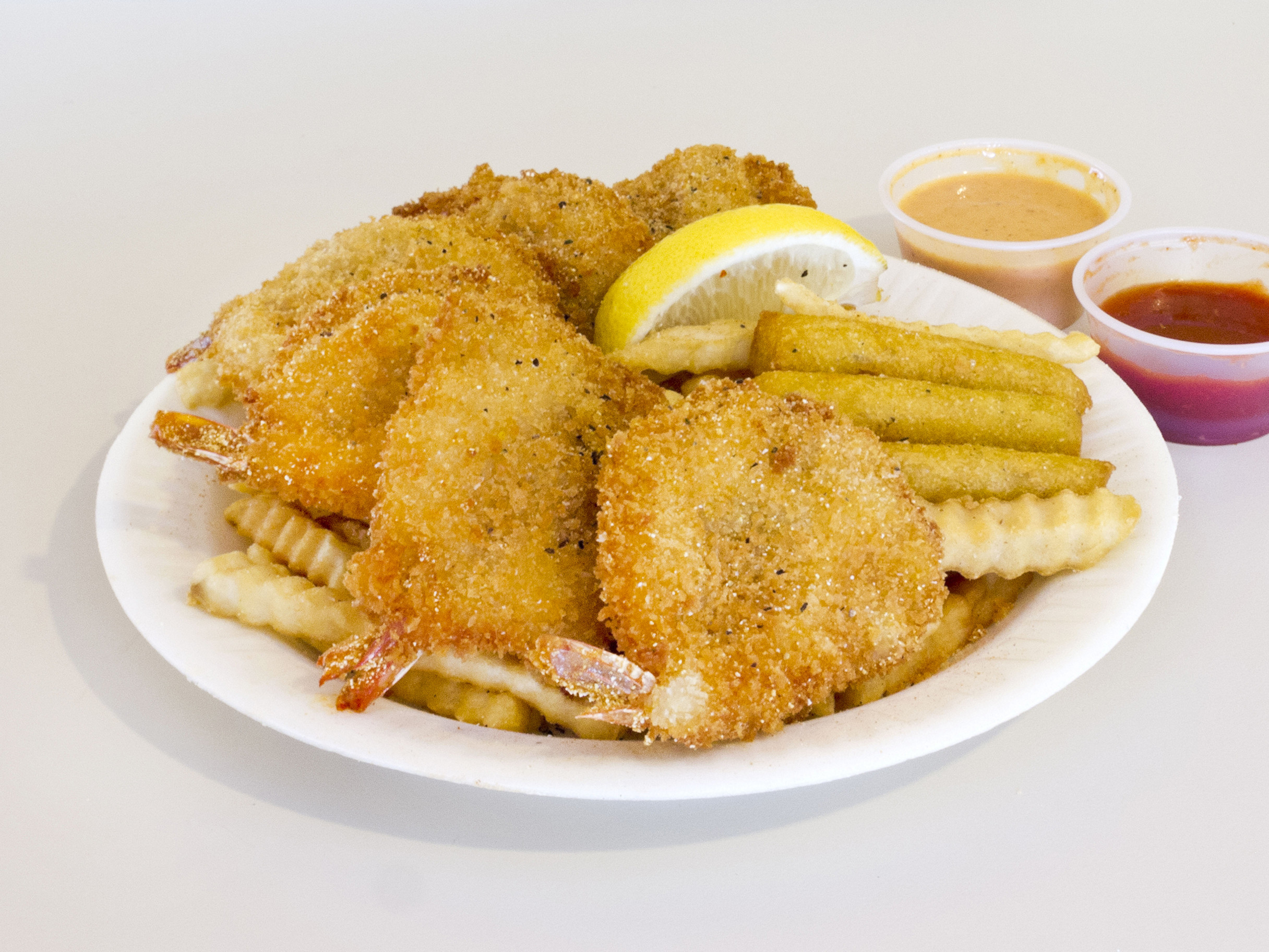 Order 6 Fish Nugget with 6 Shrimp Platter food online from Masons Chicken & Seafood store, Desoto on bringmethat.com