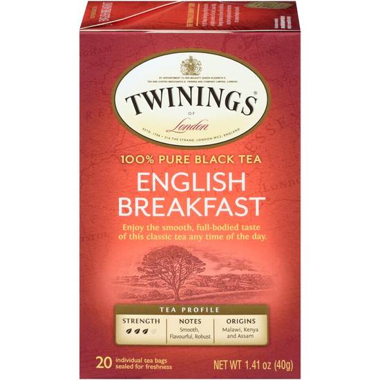 Order Twinings of London English Breakfast Tea Bags, 20 CT food online from Cvs store, PEARL on bringmethat.com