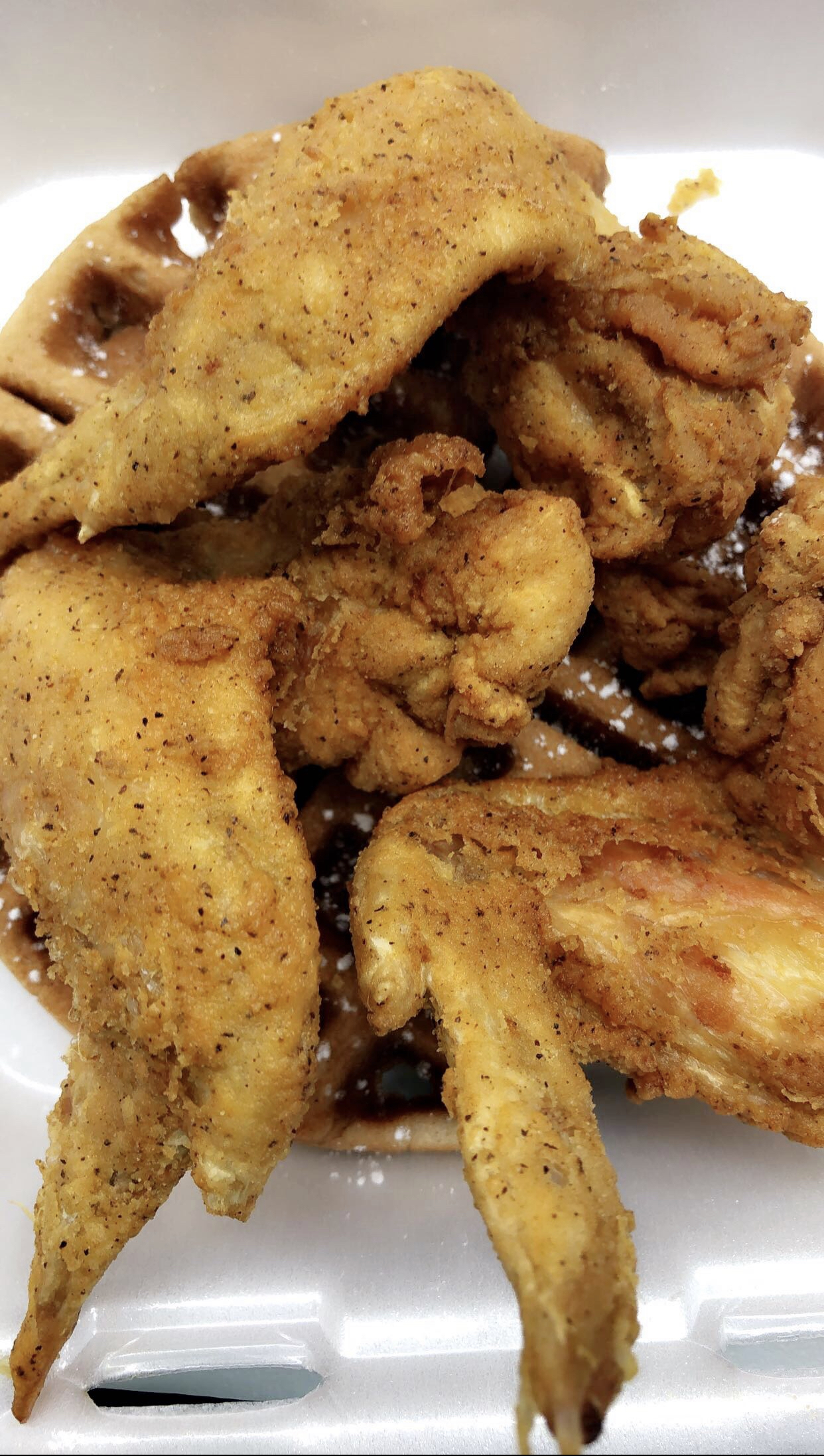 Order Nitas Chicken and Waffle 3 Wings food online from Nitas Kitchen store, Fayetteville on bringmethat.com