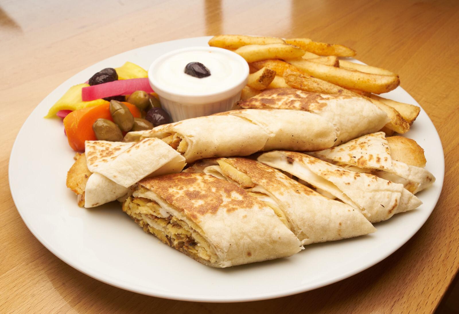 Order Chicken Shawarma Special with Fries food online from Yaba's Middle Eastern Grill store, Chicago on bringmethat.com