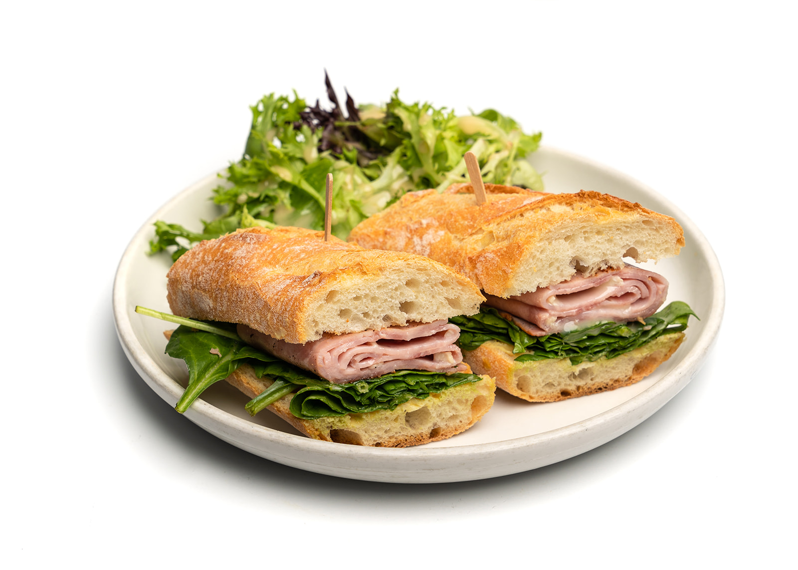 Order Ham and Brie Baguette Sandwich food online from &Grain store, Garwood on bringmethat.com