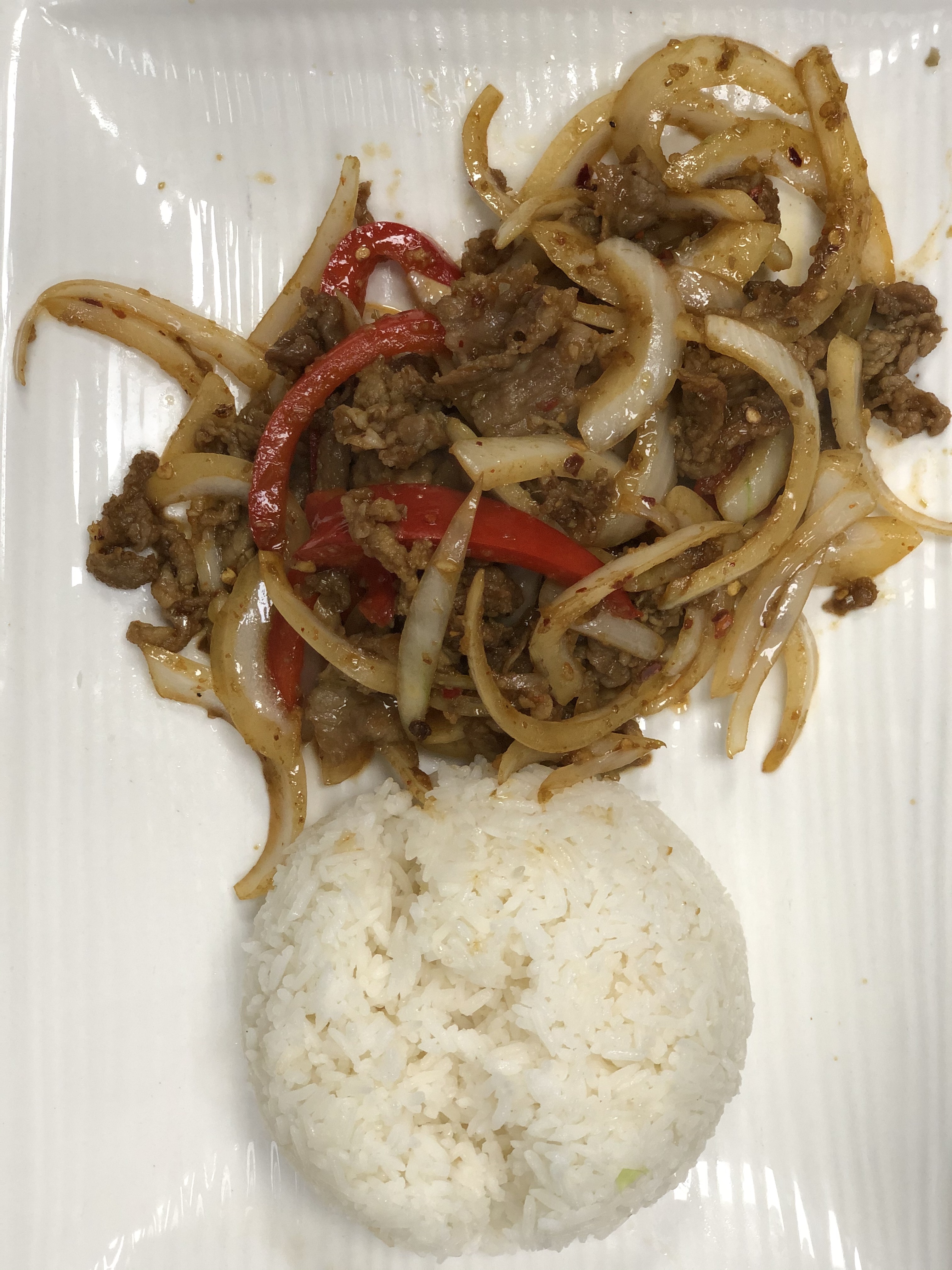 Order 43. Lemon Grass Beef Rice Plate food online from Oasis Vietnamese Cuisine store, Pacifica on bringmethat.com