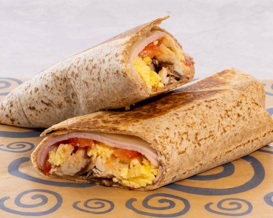 Order Chicken Cordon Bleu Breakfast Wrap food online from Roly Poly store, Dallas on bringmethat.com