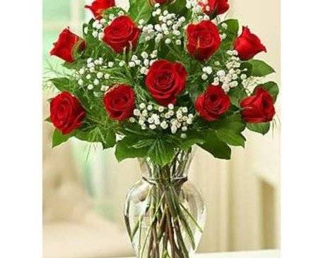 Order 2 Dozen Red Roses GIFT WRAPPED beautiful bouquet! HUGE! LONG STEM- VALENTINES SPECIAL!  food online from 800 Rose Big Florist Gifts & Desserts store, Newport Beach on bringmethat.com