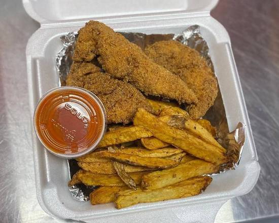 Order #9 Chicken Tenders W/ Fries food online from Wing Champ store, Bloomfield on bringmethat.com