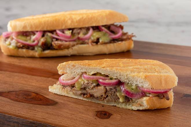 Order Pan con Lechón (Slow-Roasted Pork Sandwich) food online from Porto's Bakery & Cafe store, Downey on bringmethat.com