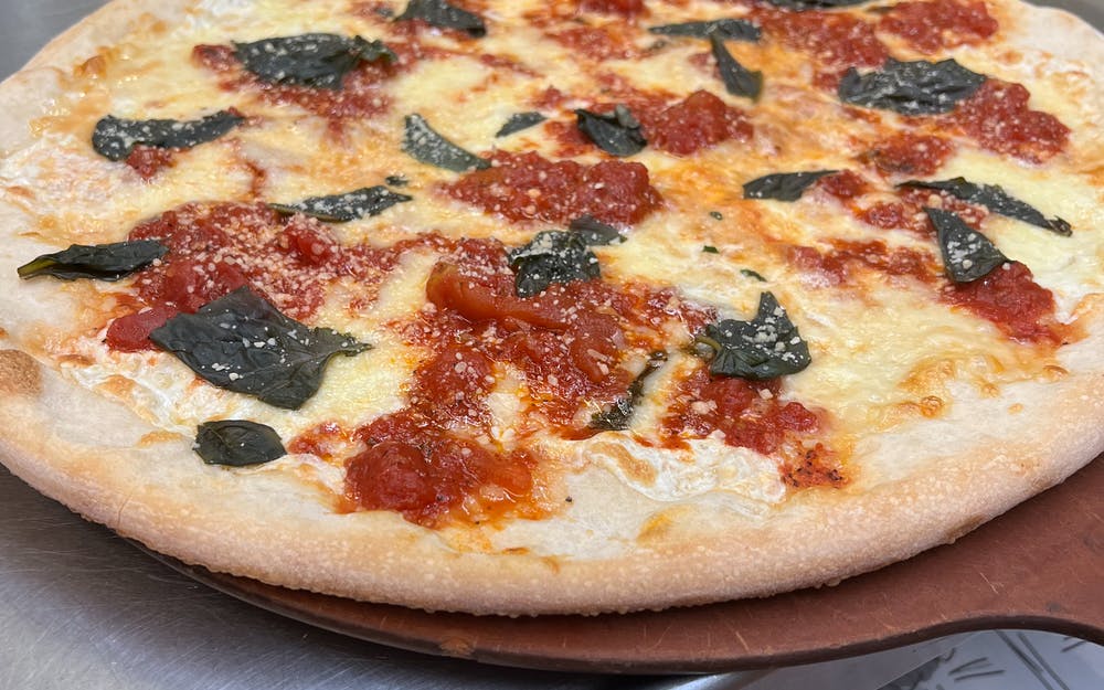 Order Margherita Pizza food online from Branco's Pizza store, Medford on bringmethat.com